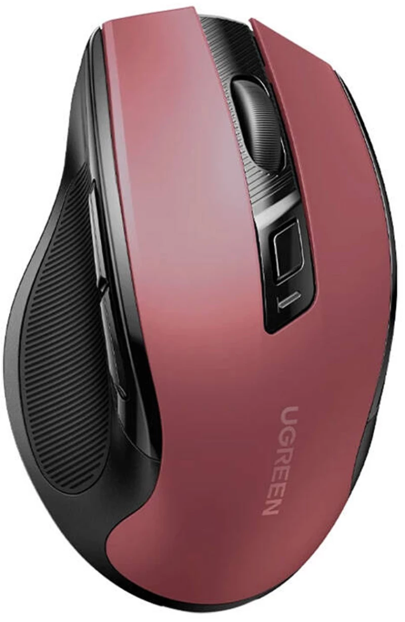 Ugreen MU006 wireless optical mouse USB 2.4GHz / Bluetooth 5.0 4000 DPI - red