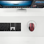 Ugreen MU006 wireless optical mouse USB 2.4GHz / Bluetooth 5.0 4000 DPI - red
