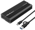 Qoltec 52270 NV2270 enclosure for drive M.2 SSD | SATA | NVMe | USB-C | 2TB