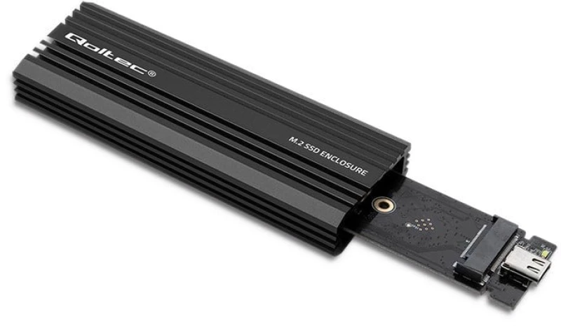 Qoltec 52270 NV2270 enclosure for drive M.2 SSD | SATA | NVMe | USB-C | 2TB