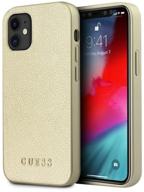 Guess GUHCP12SIGLGO iPhone 12 mini 5.4 gold / gold hardcase Iridescent