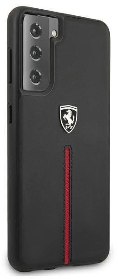 Ferrari FEOSIHCS21MBK S21+ G996 black hardcase Off Track Leather Nylon Stripe
