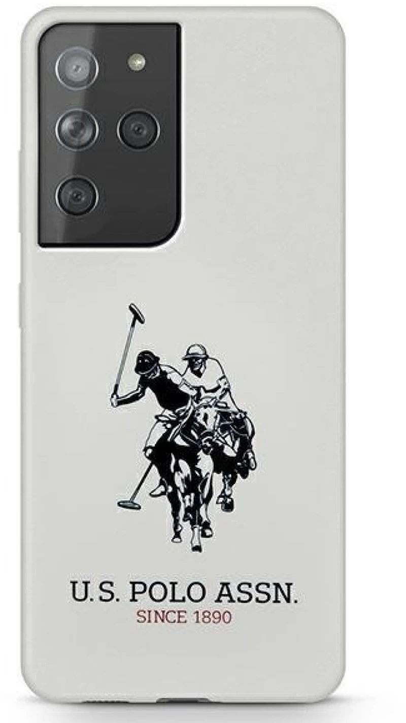 US Polo USHCS21LSLHRWH S21 Ultra G998 white / white Silicone Logo