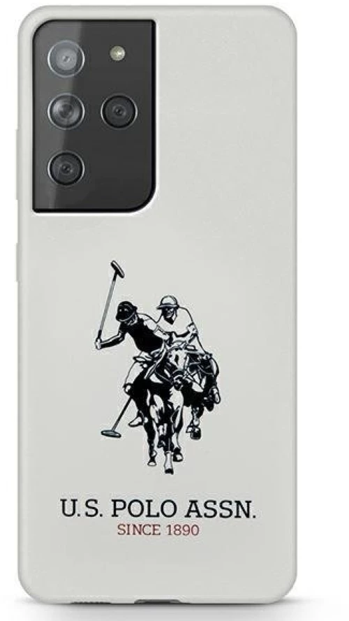 US Polo USHCS21LSLHRWH S21 Ultra G998 white / white Silicone Logo
