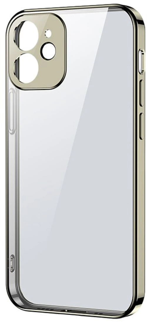 Joyroom New Beauty Series ultra thin case with electroplated frame for iPhone 12 Pro golden (JR-BP743)