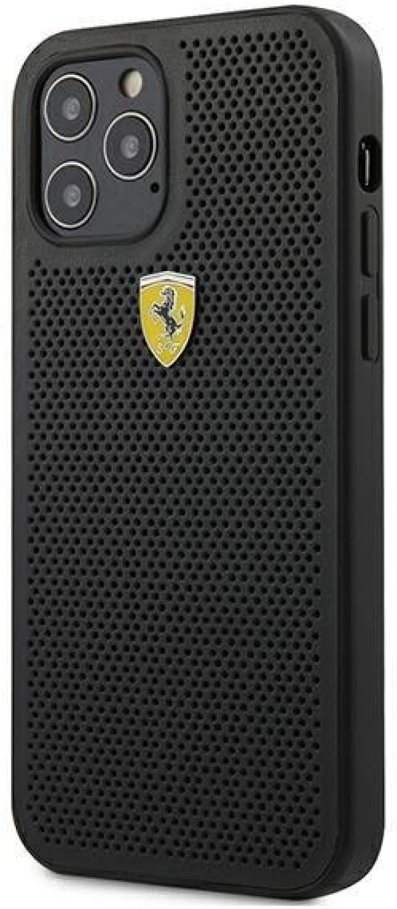 Ferrari FESPEHCP12MBK iPhone 12/12 Pro 6,1" black hardcase On Track Perforated