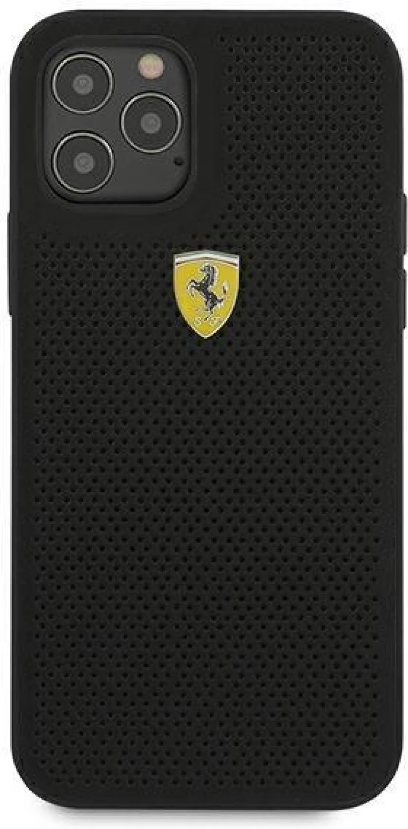 Ferrari FESPEHCP12MBK iPhone 12/12 Pro 6,1" black hardcase On Track Perforated
