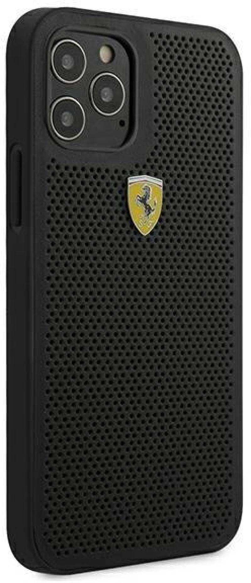 Ferrari FESPEHCP12MBK iPhone 12/12 Pro 6,1" black hardcase On Track Perforated