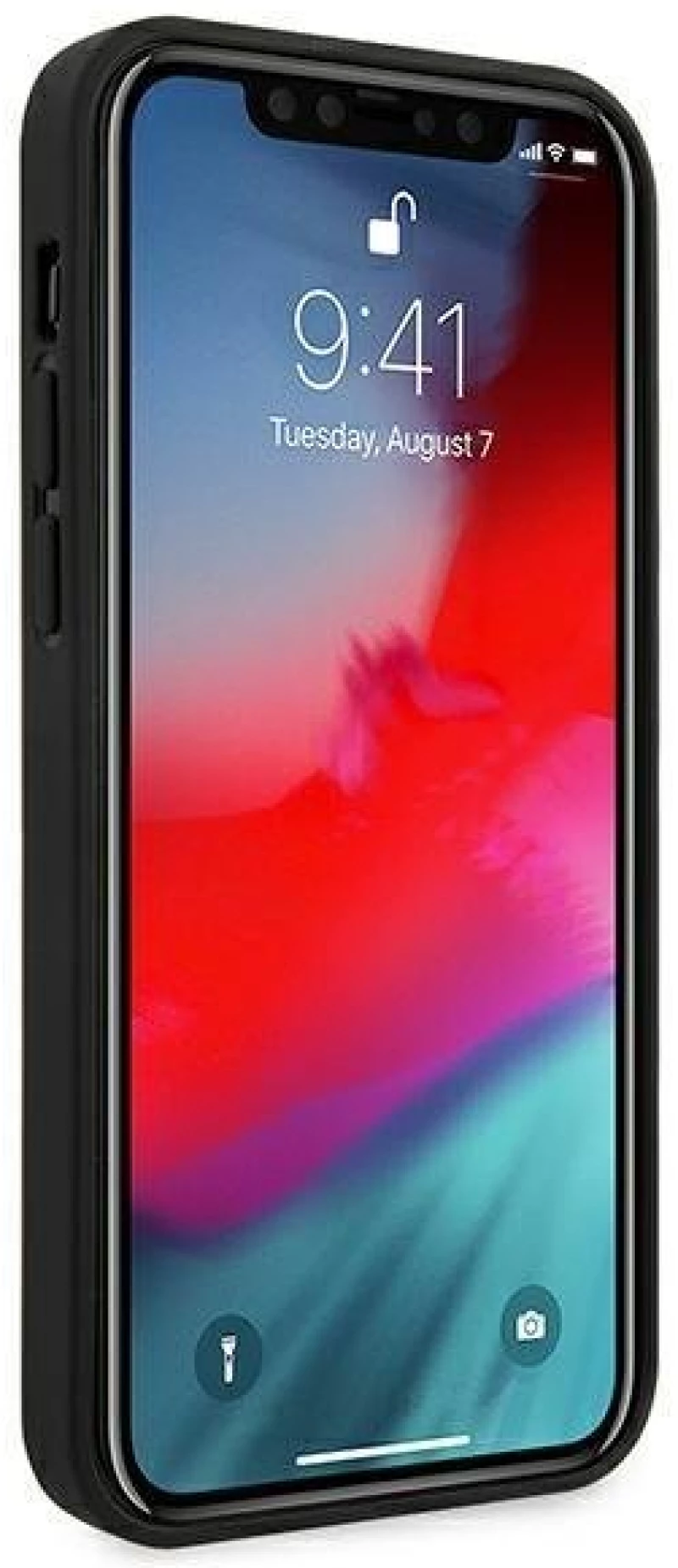 Ferrari FESPEHCP12MBK iPhone 12/12 Pro 6,1" black hardcase On Track Perforated