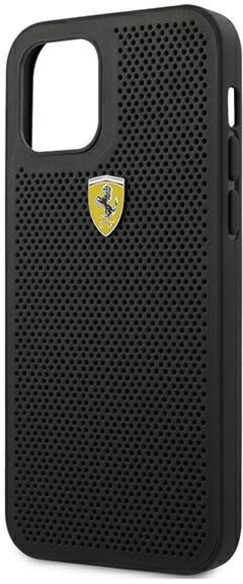 Ferrari FESPEHCP12MBK iPhone 12/12 Pro 6,1" black hardcase On Track Perforated