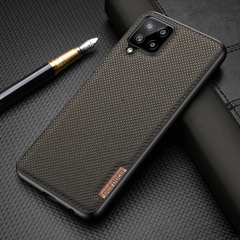 Dux Ducis Fino case covered with nylon material for Samsung Galaxy A22 4G green