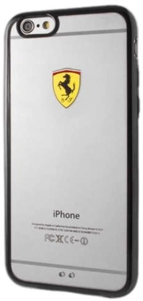 Ferrari Hardcase FEHCP6LBK iPhone 6/6S Plus racing shield transparent black