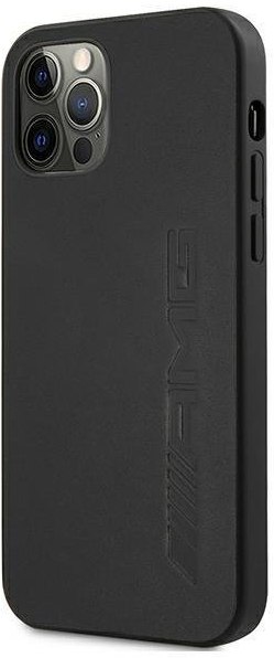 AMG AMHCP12LDOLBK iPhone 12 Pro Max 6,7" black hardcase Leather Hot Stamped