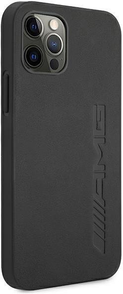 AMG AMHCP12LDOLBK iPhone 12 Pro Max 6,7" black hardcase Leather Hot Stamped