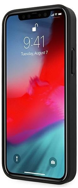 AMG AMHCP12LDOLBK iPhone 12 Pro Max 6,7" black hardcase Leather Hot Stamped