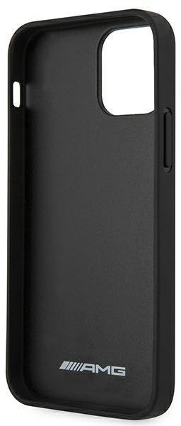 AMG AMHCP12LDOLBK iPhone 12 Pro Max 6,7" black hardcase Leather Hot Stamped