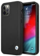 Case BMW BMHCP12LRCDPK iPhone 12 Pro Max 6.7 black / black hardcase Leather Deboss