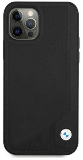 Case BMW BMHCP12LRCDPK iPhone 12 Pro Max 6.7 black / black hardcase Leather Deboss