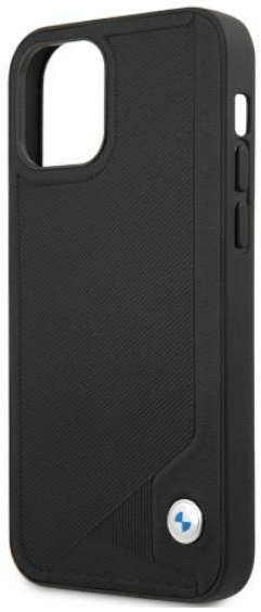 Case BMW BMHCP12LRCDPK iPhone 12 Pro Max 6.7 black / black hardcase Leather Deboss