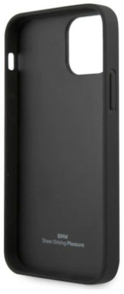 Case BMW BMHCP12LRCDPK iPhone 12 Pro Max 6.7 black / black hardcase Leather Deboss