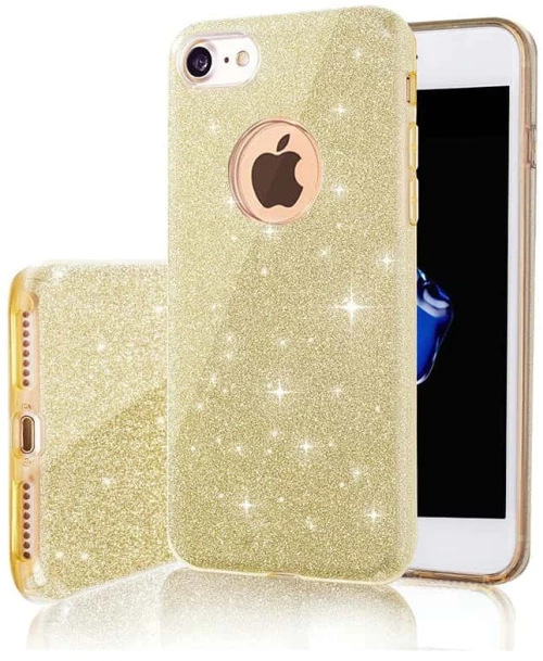 Glitter 3in1 case for Samsung A22 4G gold