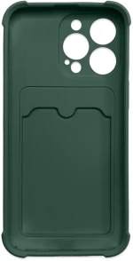 Card Armor Case cover for iPhone 12 Pro card wallet Air Bag armored housing green