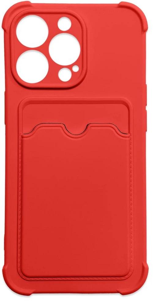 Card Armor Case cover for iPhone 13 Pro card wallet Air Bag armored housing red