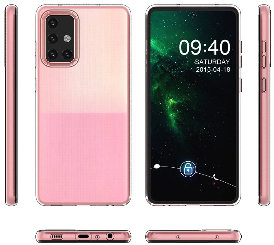 Gel case cover for Ultra Clear 0.5mm Samsung Galaxy A73 transparent