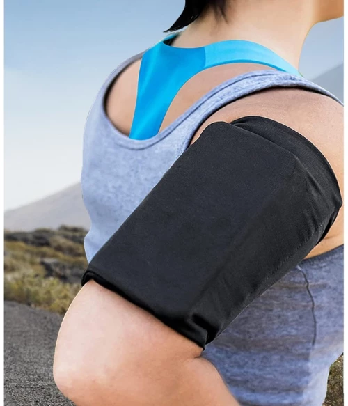 Elastic fabric armband XL fitness running armband blue