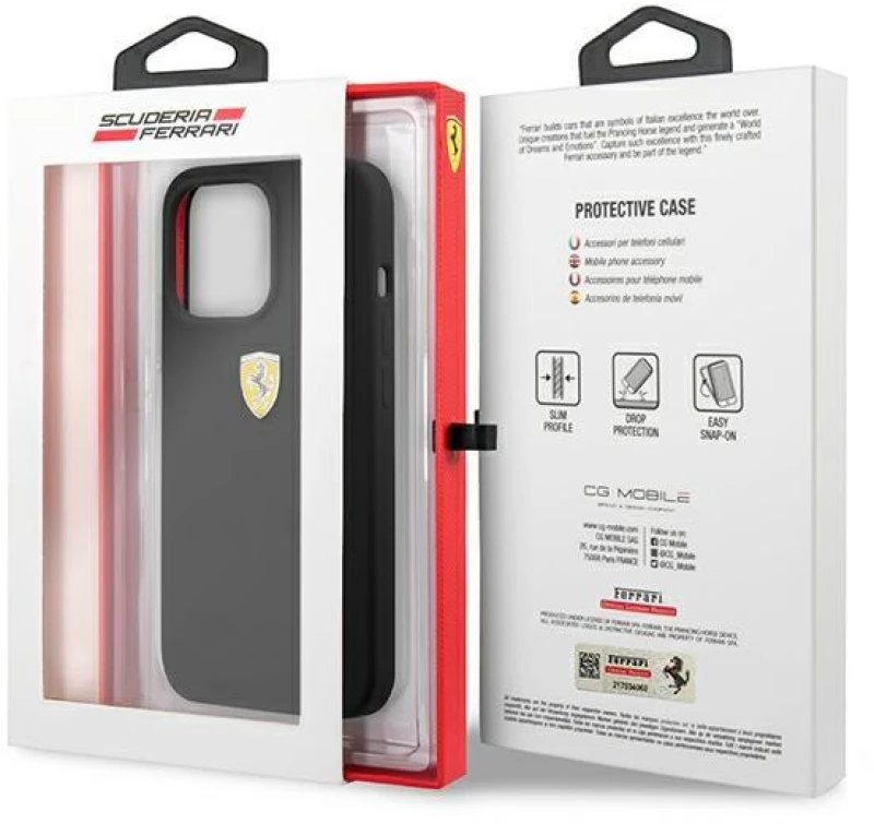 Ferrari FESSIHCP13XBK iPhone 13 Pro Max 6,7" czarny/black hardcase Silicone