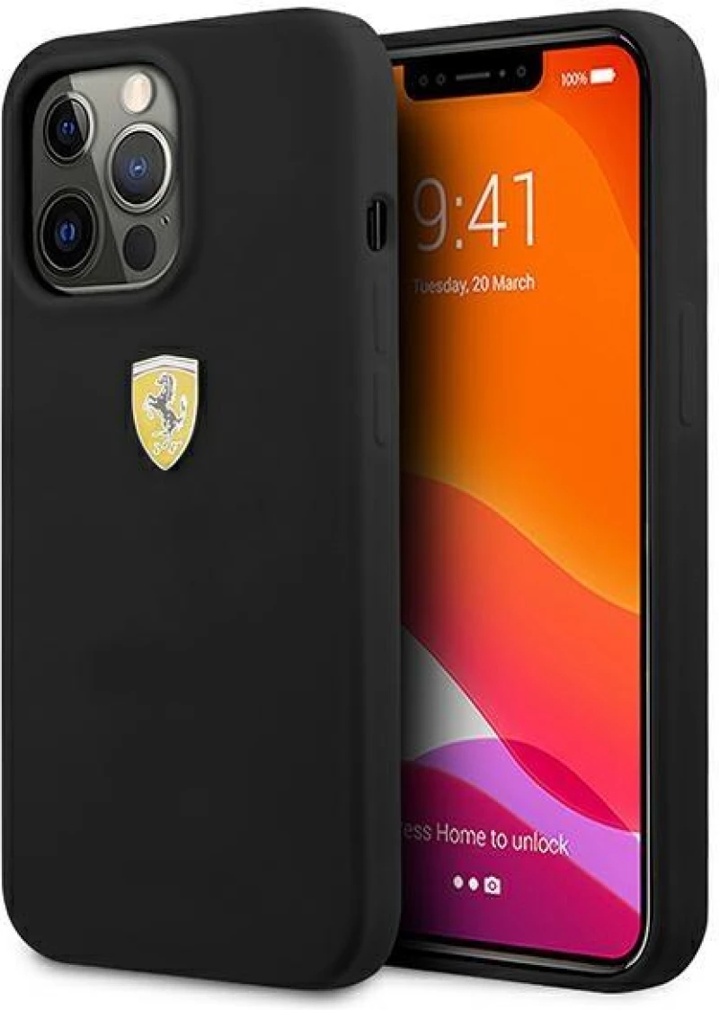 Ferrari FESSIHCP13LBK iPhone 13 Pro / 13 6.1 "black / black hardcase Silicone
