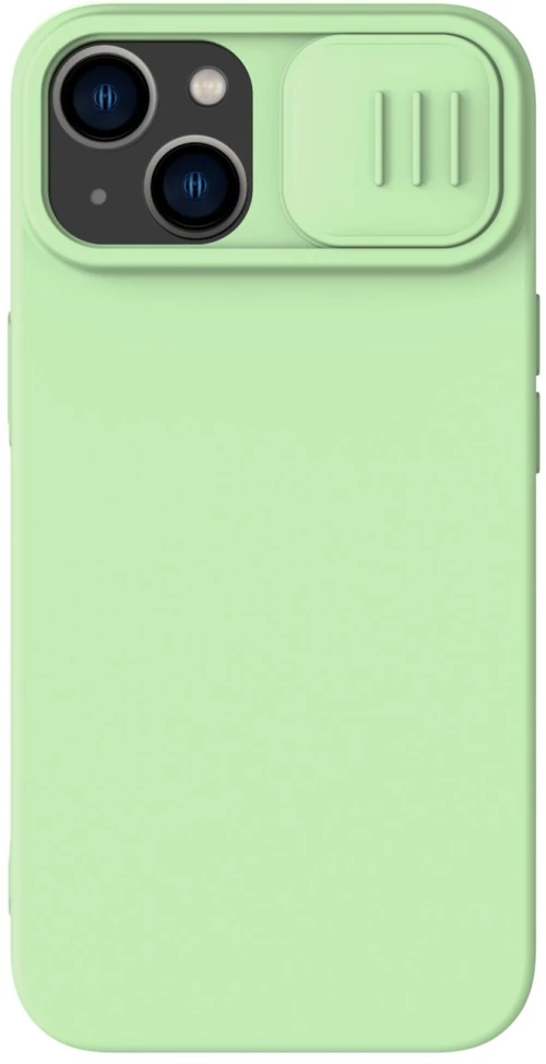 Nillkin CamShield Magnetic Silicone Case iPhone 14 Plus magnetic MagSafe cover with camera cover green