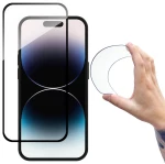Wozinsky Full Cover Flexi Nano Glass tempered glass for iPhone 14 Pro flexible with a black frame