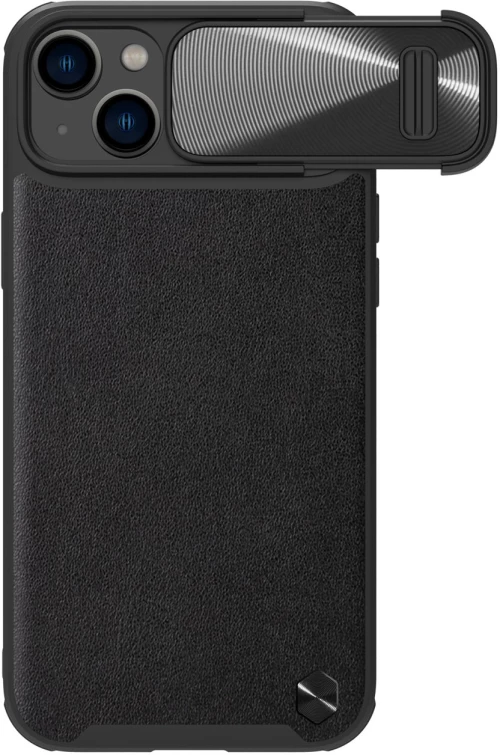 Nillkin CamShield Leather S Case iPhone 14 Plus cover with camera cover black