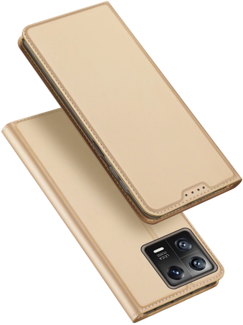 Dux Ducis Skin Pro Case Xiaomi 13 Flip Card Wallet Gold Stand