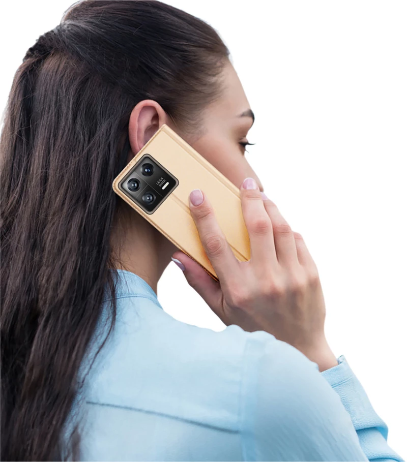Dux Ducis Skin Pro Case Xiaomi 13 Flip Card Wallet Gold Stand