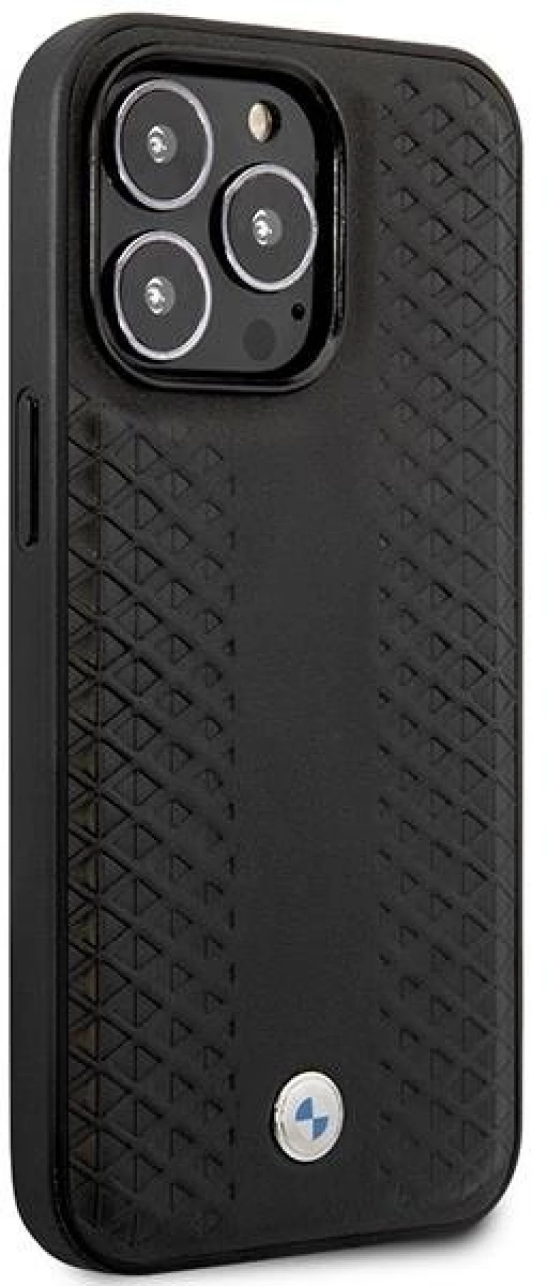 Case BMW BMHMP14X22RFGK iPhone 14 Pro Max 6.7" black/black Leather Diamond Pattern MagSafe
