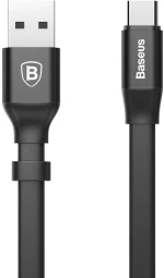 Baseus Nimble flat cable USB / USB-C cable with holder 2A 0.23M black (CATMBJ-01)