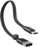 Baseus Nimble flat cable USB / USB-C cable with holder 2A 0.23M black (CATMBJ-01)