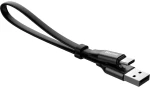 Baseus Nimble flat cable USB / USB-C cable with holder 2A 0.23M black (CATMBJ-01)
