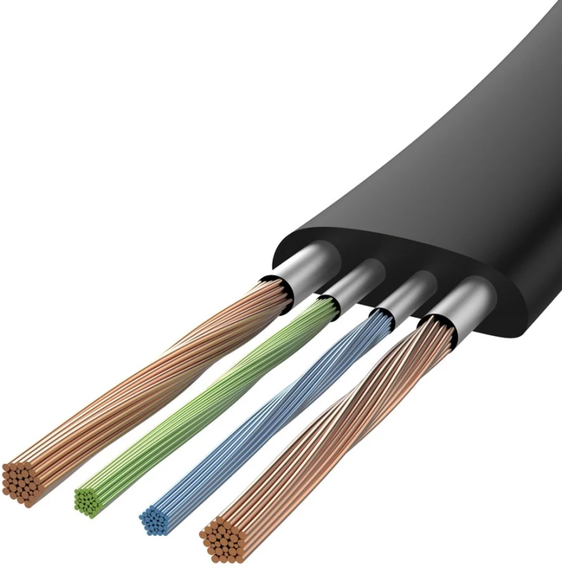Baseus Nimble flat cable USB / USB-C cable with holder 2A 0.23M black (CATMBJ-01)