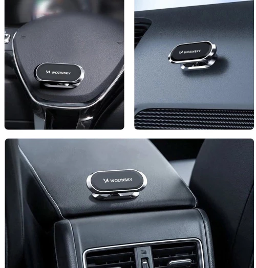 Wozinsky Self-adhesive Magnetic 360 Car Dashboard Mount Silver (WMH-06)