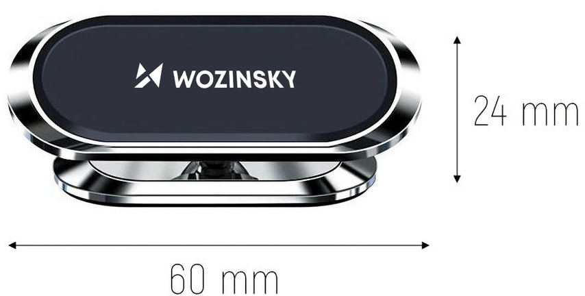 Wozinsky Self-adhesive Magnetic 360 Car Dashboard Mount Silver (WMH-06)