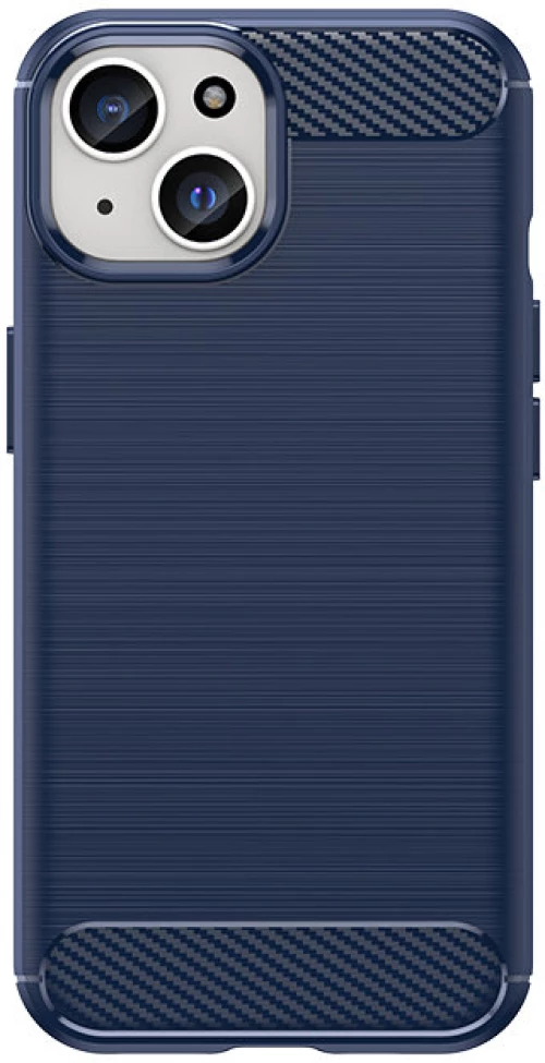 Flexible carbon pattern case for iPhone 15 Carbon Case - blue