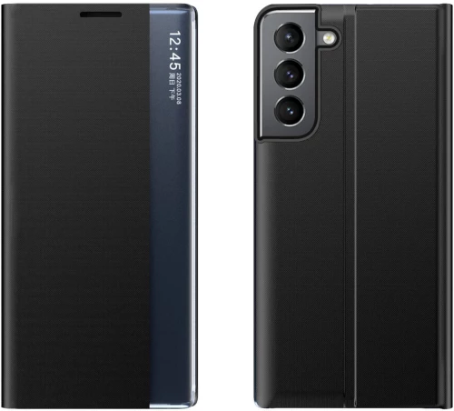 New Sleep Case for Samsung Galaxy A14 cover with flip stand black