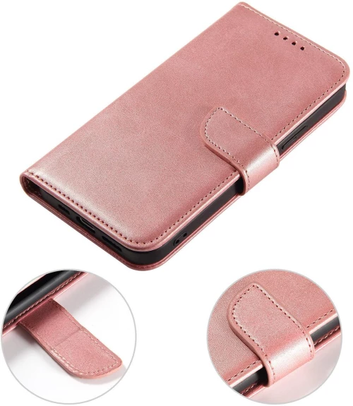 Magnet Case Cover for Xiaomi Redmi Note 12 5G / Poco X5 5G Cover Flip Wallet Stand Pink
