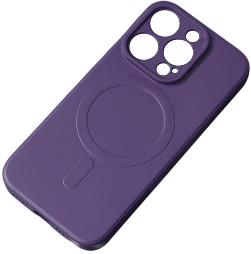 MagSafe Compatible Silicone Case for iPhone 15 Silicone Case - Purple