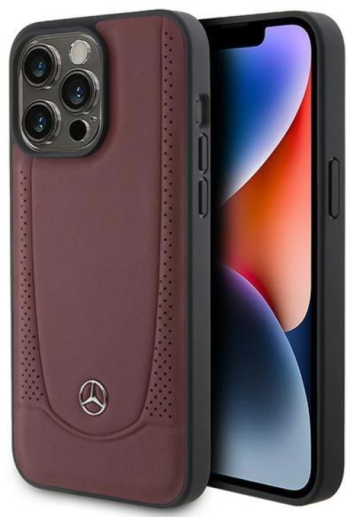 Mercedes MEHCP15LARMRE iPhone 15 Pro 6.1" red/red hardcase Leather Urban Bengale