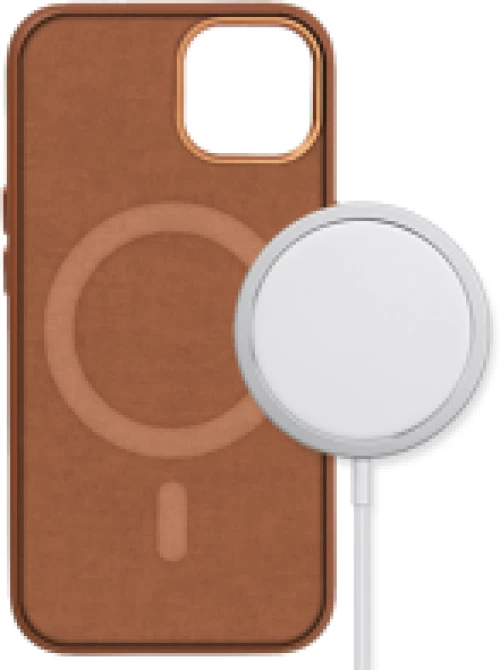 Promiz (PZ-10583) Backcover - Brown, iPhone 15 Plus MagSafe Compatible