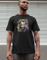Joker face t-shirt - BLACK